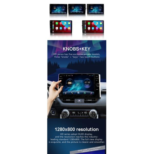 Full Fit Display Screen Color Button Light 2.5D/QELD Car Radio for Dashboard Placement