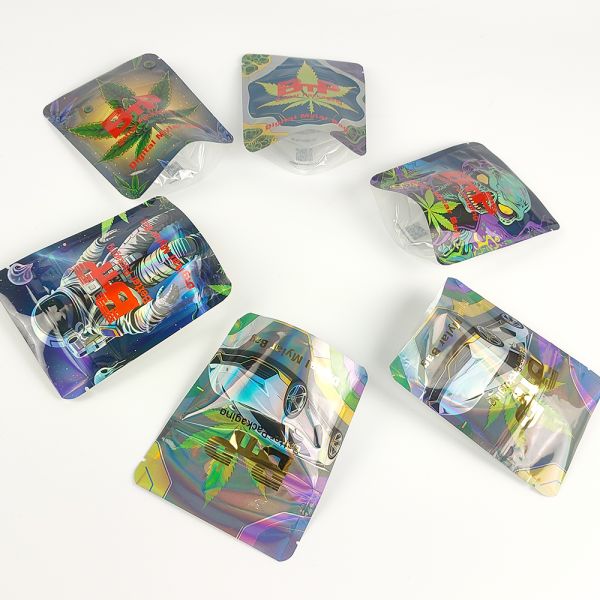 Custom Printed Shape UV Printing Child Resistant Smell Proof Soft Touch Mylar Bags 1g 3.5g 7g 14g 28g Cali Pack