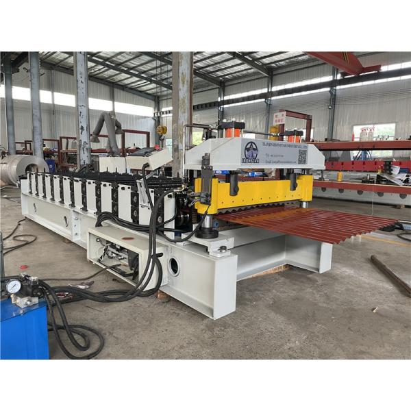 “850 Corrugated Roofing Sheet Roll Forming Machine Full Automatic Wave Tile Making Machinery for Building Materials"