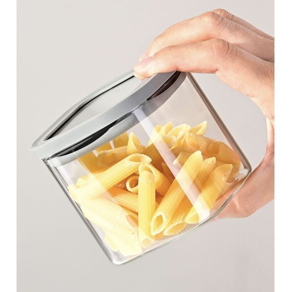 Clear Airtight Borosilicate Glass Jars For Pasta Rice Sugar Coffee Beans Custom Packing