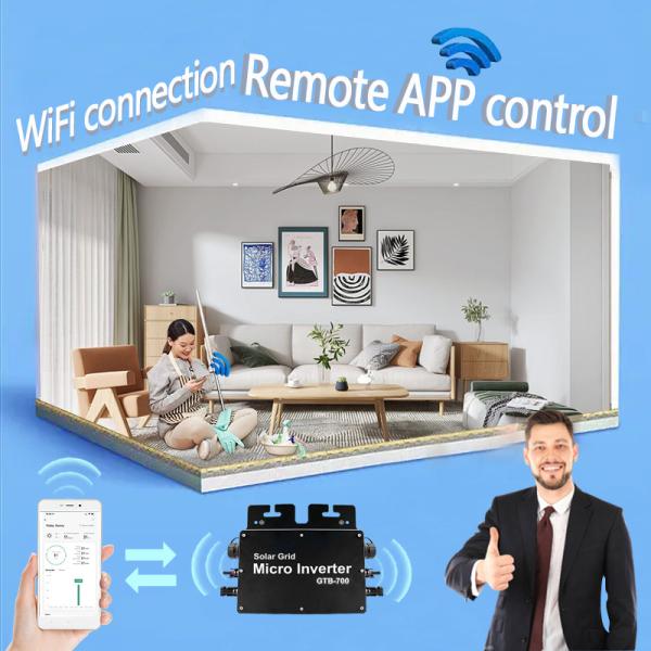 300W Up To 2800W Solar Micro Inverter MPPT Voltage Range 22V-48V