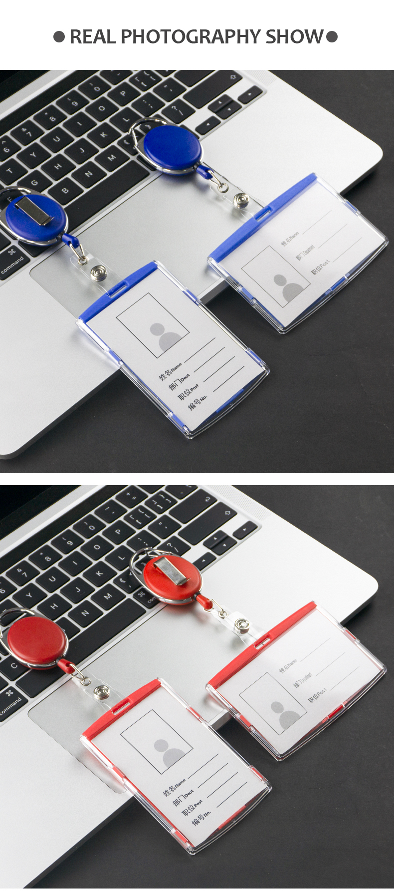 Custom Logo Retractable Badge Reel – 72cm Cord, 6 Colors