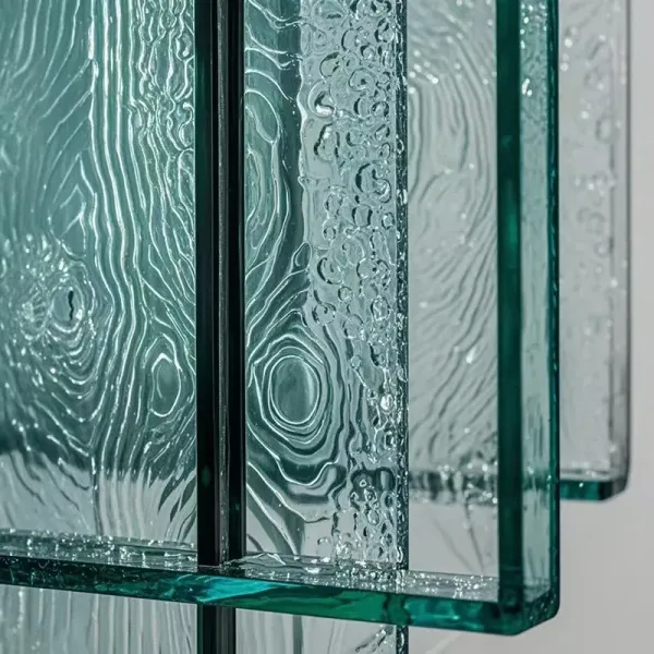 GB Standard Decorative Patterned Textured Glass Panel For Showcase Window Display