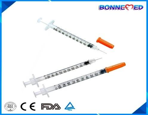 Quality BM-4003 Medical Plastic Disposable 0.3ml 0.5ml 1ml Free Sample Insulin Syringe Best Seller Medical Injection for sale