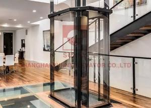 China 2 - 4 Floors Indoor Glass Home Elevator Customize Stainless Steel on sale