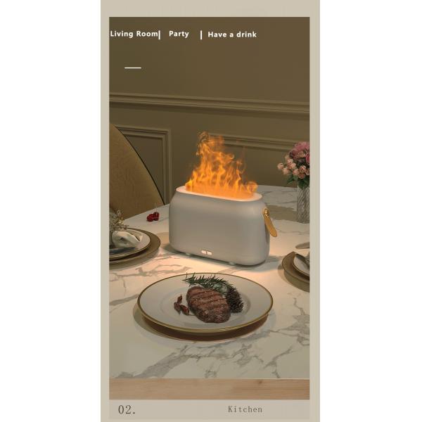 Dropshipping Humificador Rgb Light 180Ml Christmas Humidifier Ultrasonic Flame Oil Diffuser Humidifier Flame Dropshipping