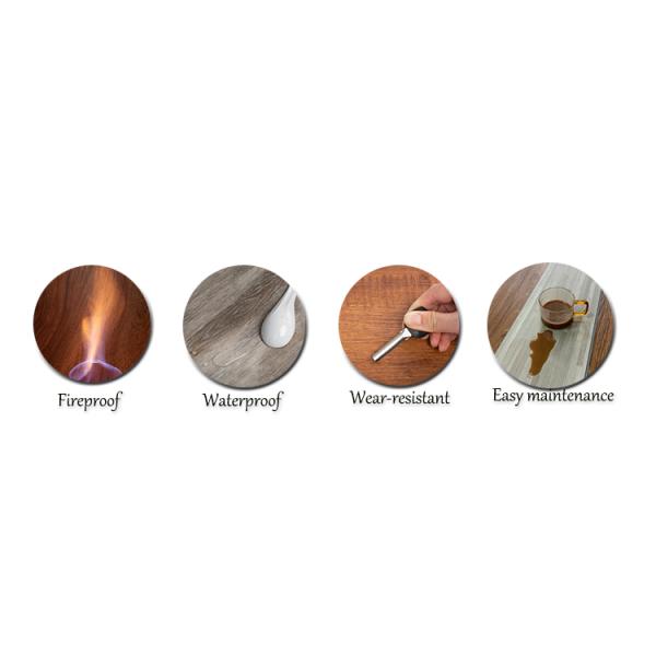 PVC SPC Flooring Wood Look Vinyl Plank 8mm Hybrid Flooring With Limestone Embossed