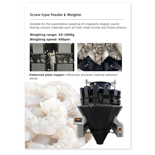 Multihead Weigher Frozen Vegetable Packaging Machine for Food Processing Factories