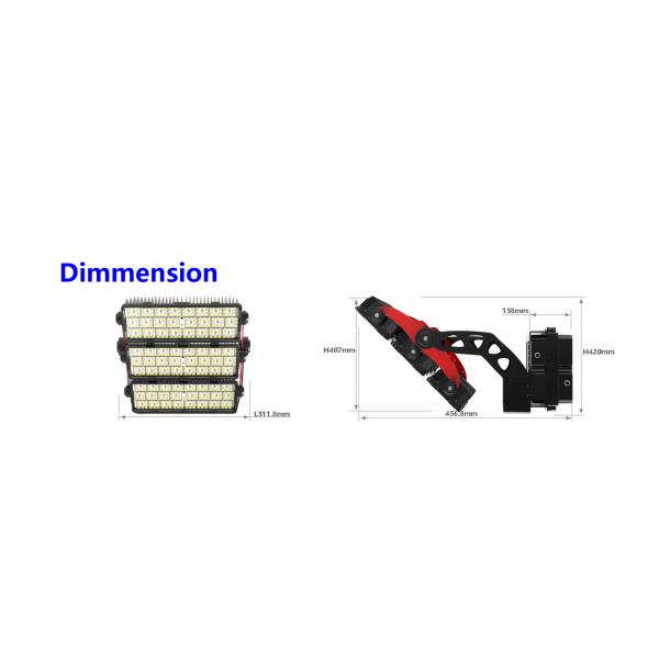 300W/400W/480W IP67 LED Stadium Sports Light Waterproof IK10 Full Protection Aluminum Alloy For Football Field