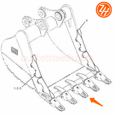 9w8452RC Aftermarket Bucket Teeth , E330RC Excavator Teeth