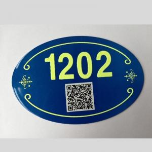 China Photoluminescent House Number Sign Glow In The Dark on sale