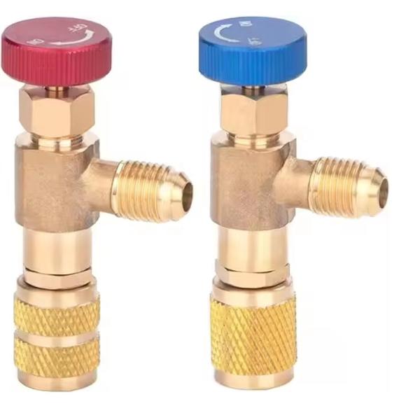 R410A R22 Liquid Safety Adapter Flow Control Ball Valve Refrigerant Charging Valve for Air Conditioner
