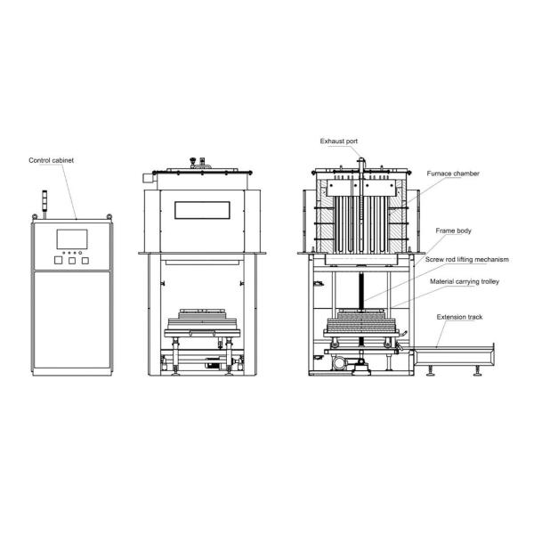 Bf150-17 High-Temperature Bell Furnace, One-Piece Degreasing and Sintering
