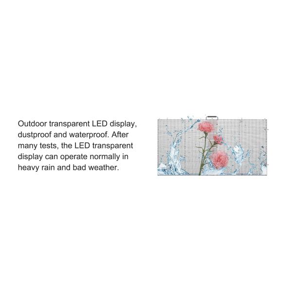 Adhesive Glass Transparent LED Display Screen For Advertising Outdoor