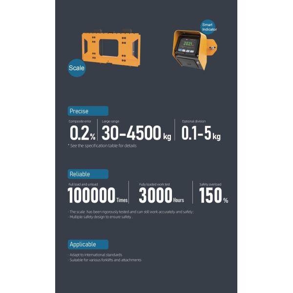 Forklift scale in operation
