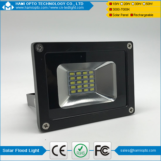 IP65 outdoor waterproof 10W led solar flood light with remote control