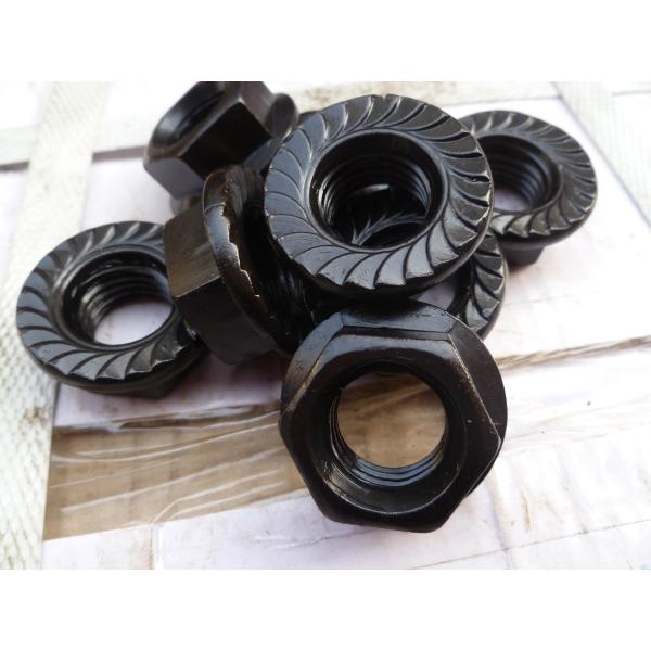 M6*1.0 Coarse Thread DIN6923/ISO4161 Class 8 Hex Flange Nut Zinc Plated Serrated Mode