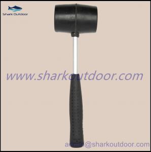 China Outdoor camping Rubber hammer with steel handle on sale