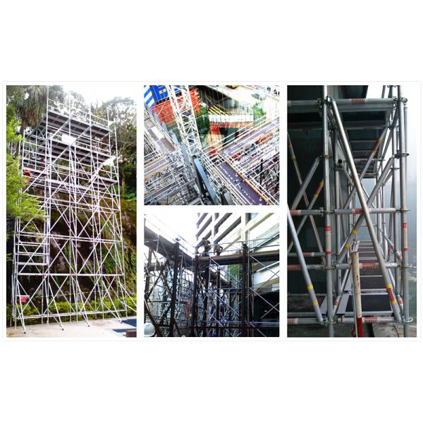 Modular Aluminum Stair Scaffolding Ring Lock Type Scaffolding For Building Construction