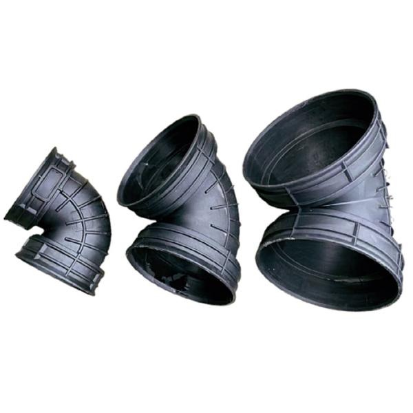 Double Wall Bellows Drain Pipe Welded Elbow Inspection Well Joints Hdpe Pipe Fittings