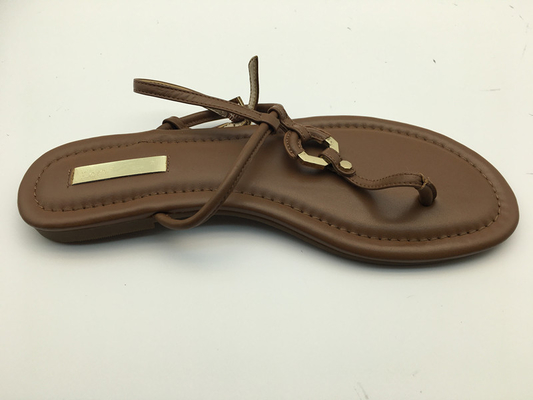 close Toe Casual Womens Flat Sandals With Rubber Sole Material