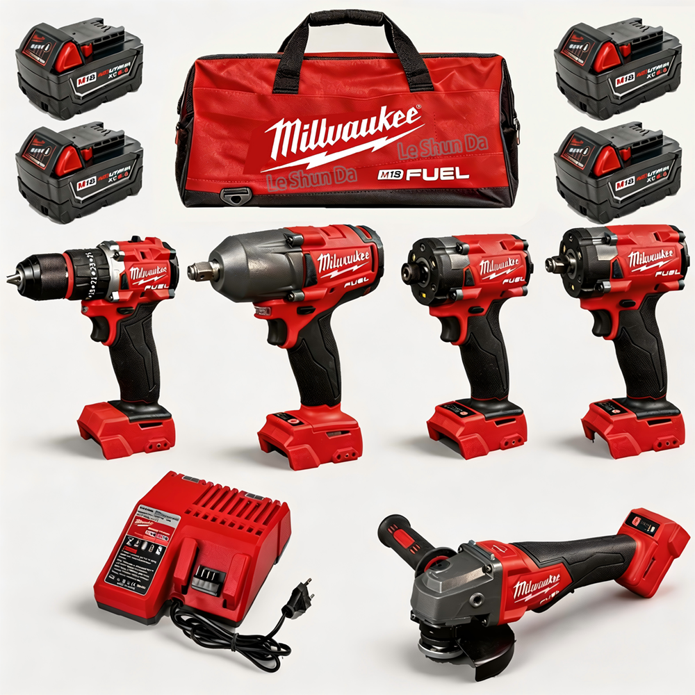 Milwaukee 10in1 Cordless Drill Set Household Electric Screwdriver Set DC18V