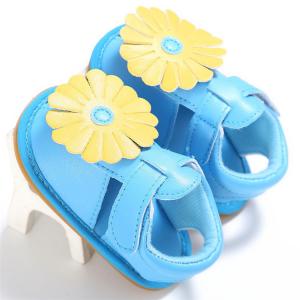 China high quality fashion infant Sandals Sakura Flower Rubber sole Newborn Prewalker baby shoes on sale