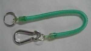 Buy cheap Safety Long Length Spring Coil Light Green Key Chain with Silver Carabiner and Split Key Ring product