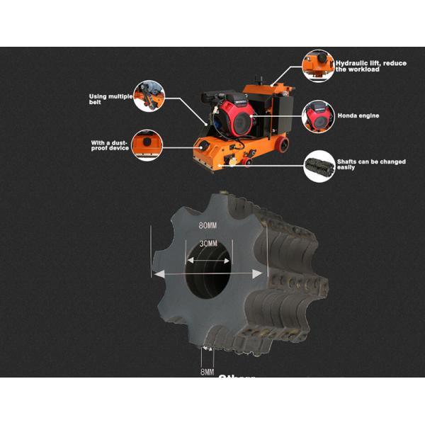280mm/11" Self - Propelled Scarifier Concrete Grinder Floor / Surface Preparation