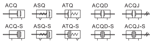 Airtac Type ACQ32x10 Pneumatic Compact Air Cylinder Double Acting