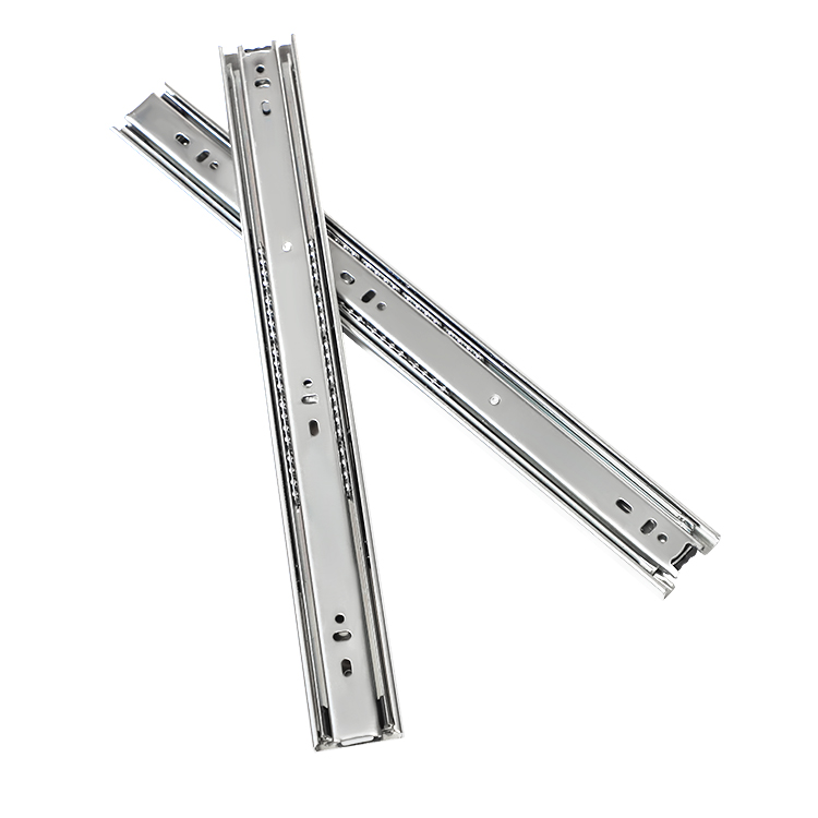 Three-Section Thickened Stainless Steel Drawer Slide Hydraulic Buffer Damping Rail Mute Outdoor Cabinet RV Gym Apartment Hall