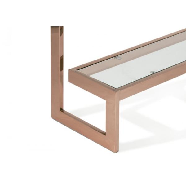 High Gloss Tempered Glass 0.38CBM Modern Console Table