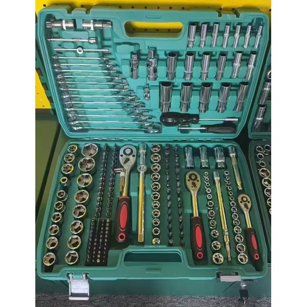 Manufacturer Supplied 216 Piece Vertically Arranged Automotive Repair 216pcs Wrench Tool Set with Chromium Vanadium Steel Tools