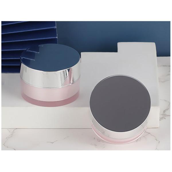 Pink Skincare Packaging Container Acrylic Cream Jars Custom Portable