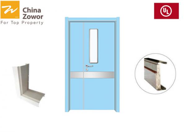 Quality Red Color 90 minute Rated Steel Insualted Fire Door/ Fire Exterior Doors/ Powder Coated Finish for sale