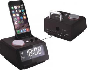 China Auto Time Synch Hotel Alarm Clock 3W Bluetooth Clock Radio 87.5MHZ-108KHZ on sale