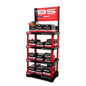 Buy cheap 4 Tier Car Battery Display Rack Metal Lithium Battery Rack Display For Retail from wholesalers