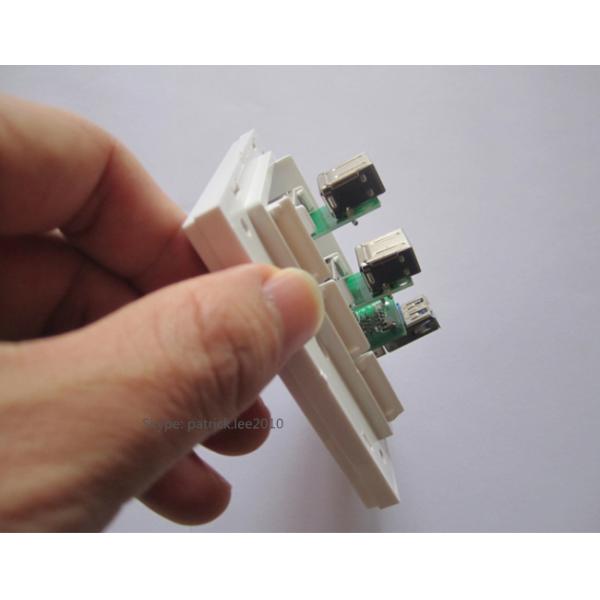 Best Quality Wall Socket White USB 3.0 + USB 2.0+ USB 2.0 Female To Female Plug Outlet