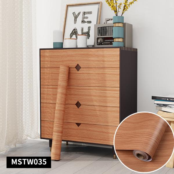 0.6*10m Wood Grain Removable Wallpaper Interior Self Adhesive Wall Covering