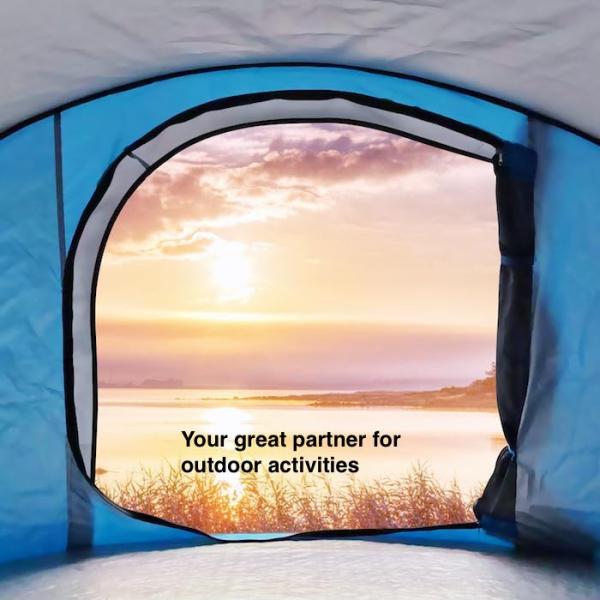 102*75*39Inch Single Layer Silver Backing Polyester 210T Waterproof Pop Up Camping Tent For 2-4Persons With Mesh Windows