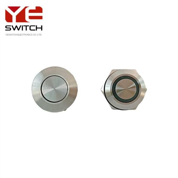 12mm Automotive Metal Push Button Switch Waterproof Metal Emergency With LED