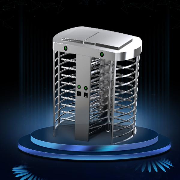 Full Height Electronic Turnstile Gates Access Control 35 Persons/min Pass Speed