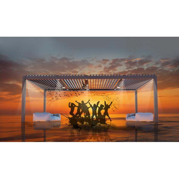 Rain Proof Outdoor Upgraded Aluminium Louver Pergola For High Class Mansions