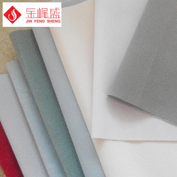 Soft Non Woven Velvet Flock Fabric , Claimond Veins Flocked Upholstery Fabric