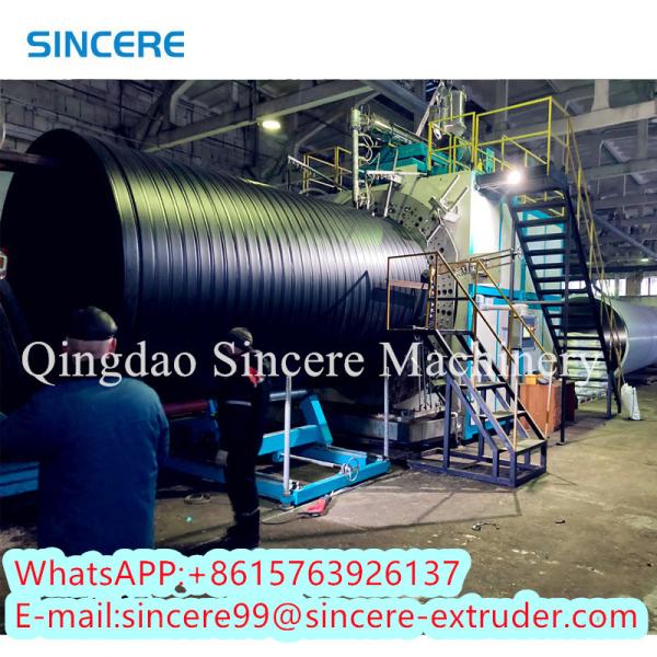PE HDPE Hollow Wall Spiral Pipe Fabrication Machinery