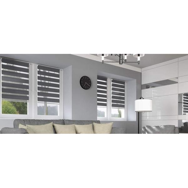 Semi Blockout Roller Blind 29% Polyester Sun Blocking Mesh Fabric