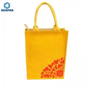 Buy cheap Custom Printed Recyclable Textile Jute Linen Grocery Bags product