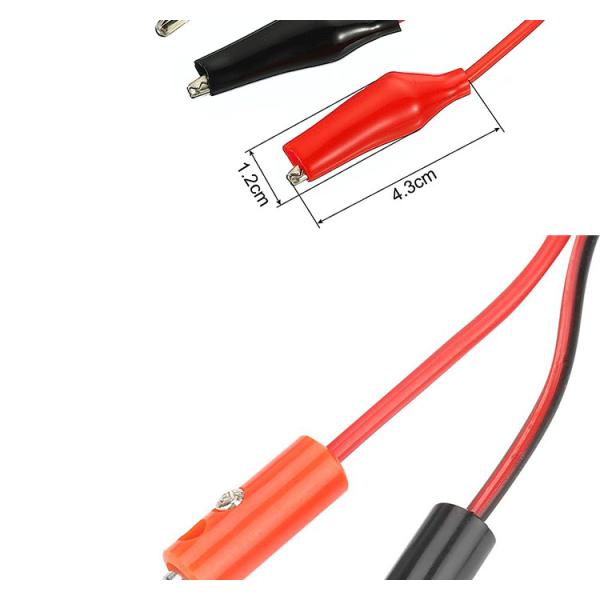 Crocodile Alligator Clip to Banana Plug Test Lead Wire Cable for Multimeters Circuit