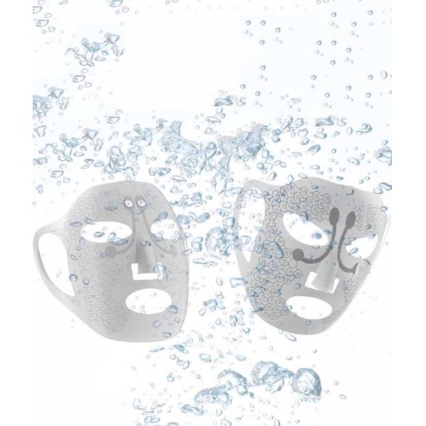 Multiscene Washable LED Facial Mask , Reusable Electric Heated Mask
