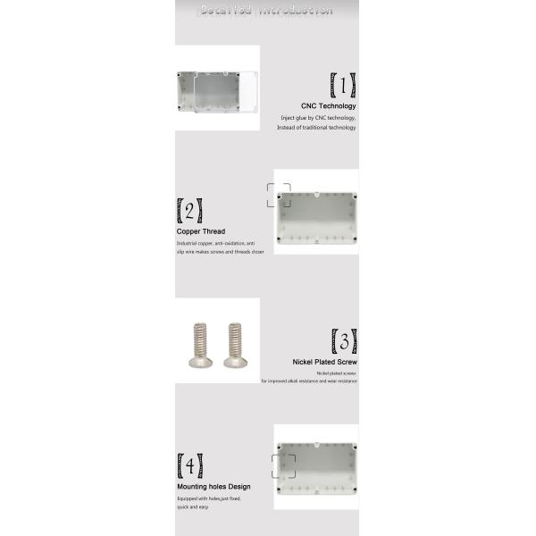 0.48 Kg Universal Plastic Junction Box Hole Drilling Long Lifetime Easy Maintain